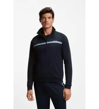 per uomo 50554779 Giacca in pile di spugna blu navy (XXL), Casual, Sportivo, Cotone