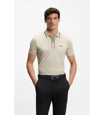 per uomo 50555698 Polo Active Polo slim fit beige (XXL), Casual, Sportivo, Cotone, Manica corta