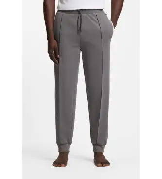 per uomo 50557197 Pantaloni da tuta in cotone con finiture grigie a contrasto (L), Casual, Grigio