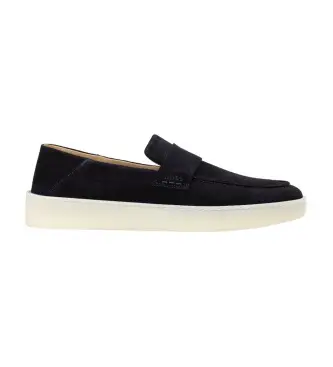 BOSS per uomo 50557699 Mocassini in pelle Randal Loaf blu marino, Basso, Crosta, Nessuno, Casual, Navy