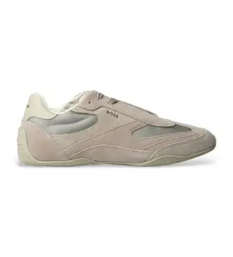 BOSS per uomo 50557884 Sneakers in pelle beige Jaylen, Basso, Stringhe, Casual