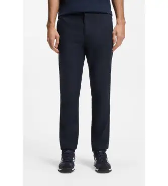 per uomo 50559595 Pantaloni di lino con dettaglio logo blu navy (38/34), Casual, Classico