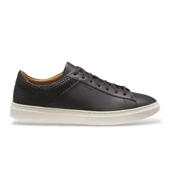 BOSS per uomo 50563591 Sneakers in pelle Kieran Tenn marrone scuro, Basso, Stringhe, Casual