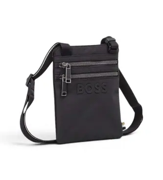 BOSS per uomo 50567761 Borsa Catch 3 0 Zip nera (OSFA), Nero, Casual, Polister riciclato