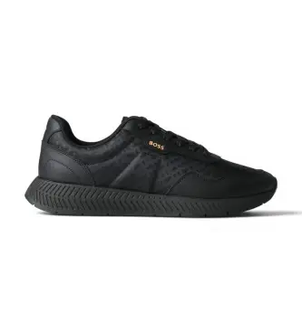 BOSS per uomo 50568772 Sneakers nere Titanium Runn, Nero, Basso, Stringhe, Casual