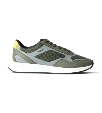 BOSS per uomo 50568928 Sneakers Titanium verde, Basso, Stringhe, Casual