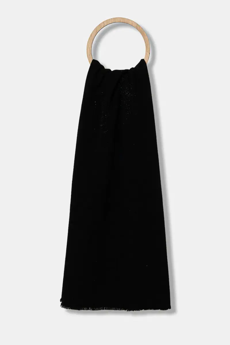 Boss scialle con lana colore nero 50558638