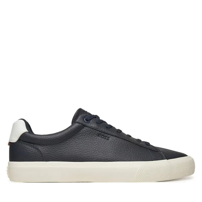 BOSS per uomo 50542114 Sneakers in pelle Aiden Tenn blu marino, Basso, Stringhe, Casual, Navy