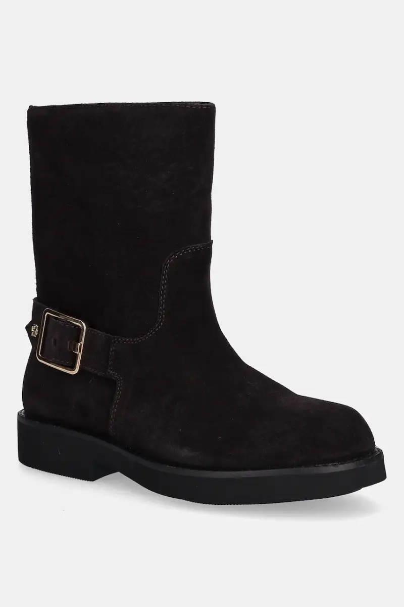 Boss stivaletti alla caviglia in camoscio Eleri donna colore marrone 50552755