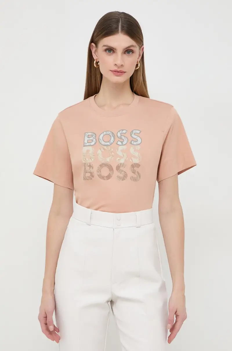 Boss T-shirt Donna Beige 2210275