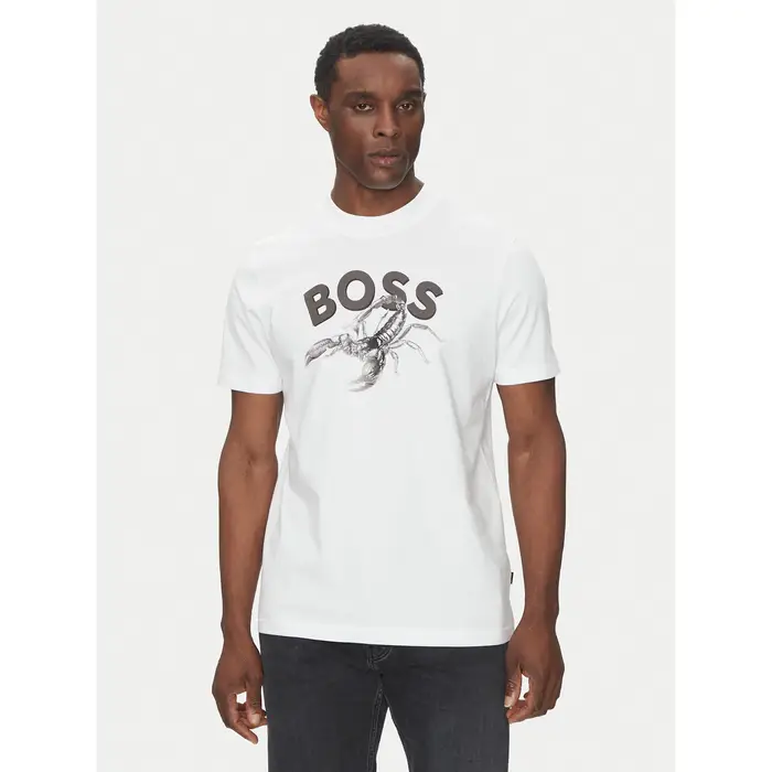 BOSS T-shirt Te_Bossfish 50539196 Bianco Regular Fit