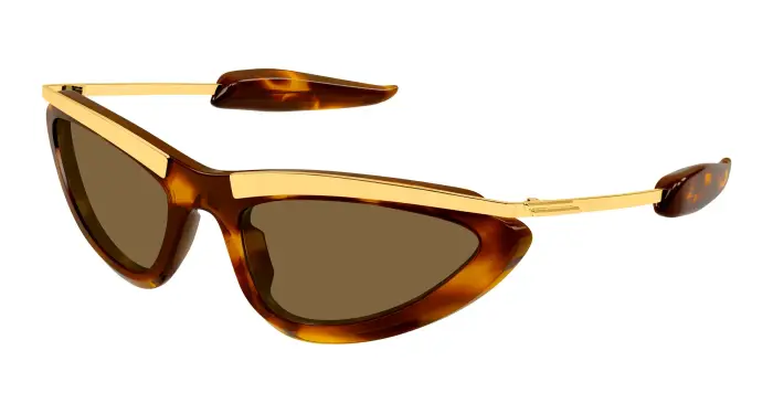 Bottega Veneta Donna BV1477S 003 Occhiali da sole Acetato Havana Marrone Cat Eye
