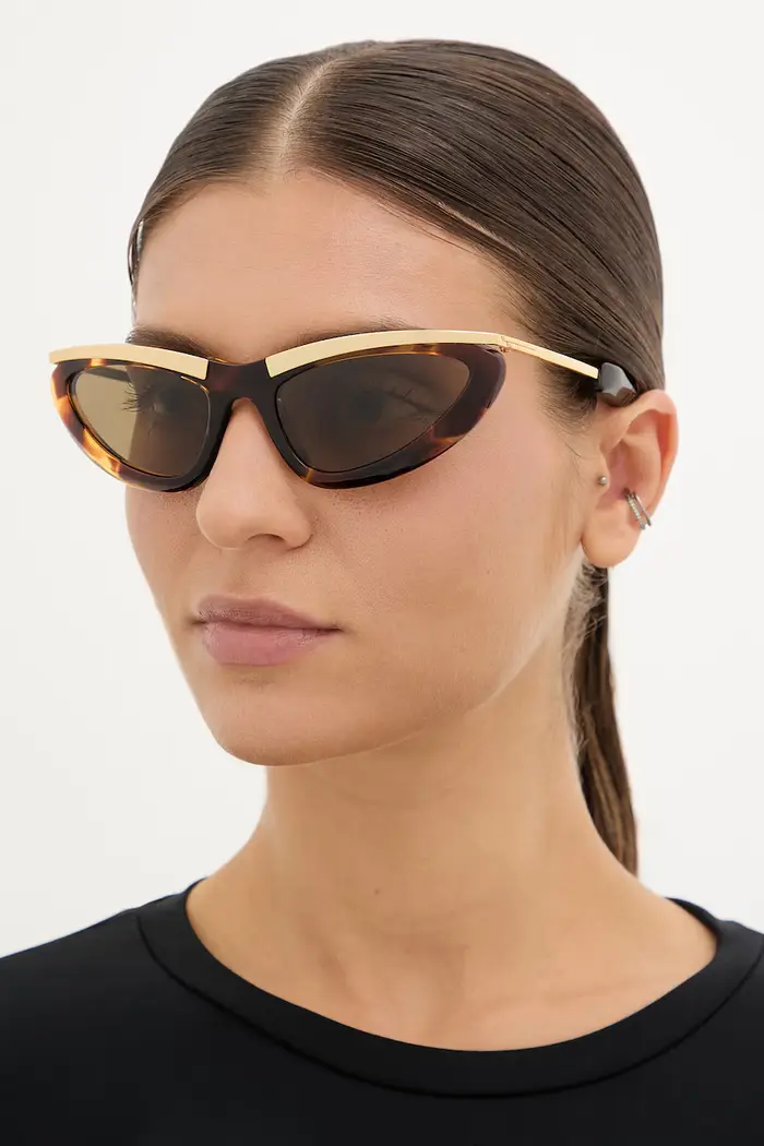 Bottega Veneta occhiali da sole cat eye da donna Marrone