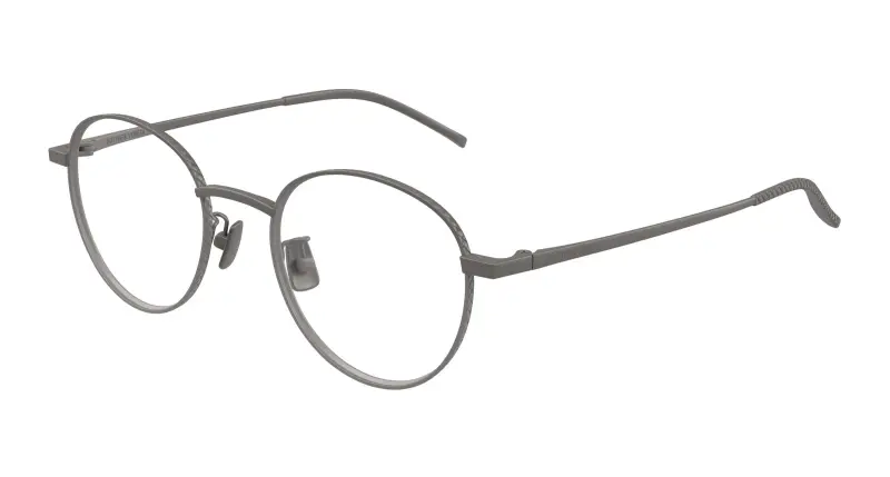Bottega Veneta Unisex BV1424OA 003 Montature da vista Titanio Rutenio Trasparente Rotonda