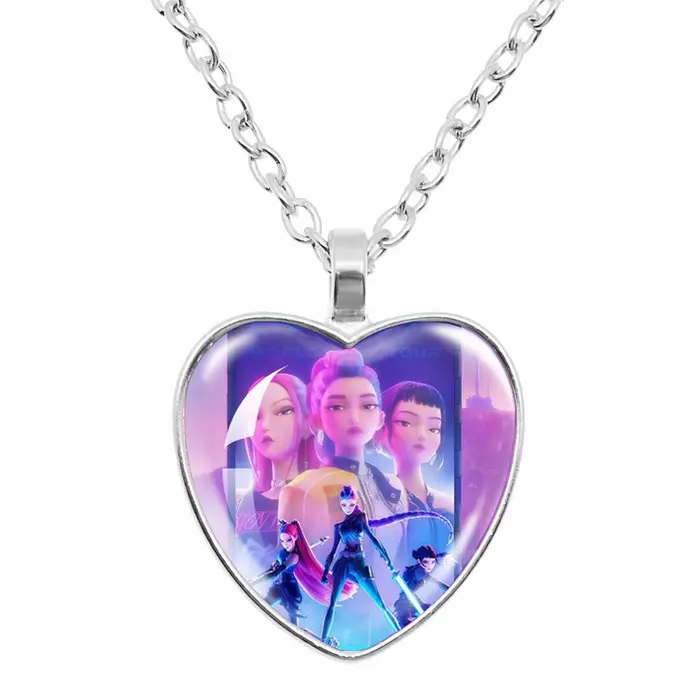 BPZMD K-Pop Demon Hunters Bambini Anime Carino Collana Gioielli Moda Bambini Accessori Ciondolo Charms Ragazza Collane Cartone Animato