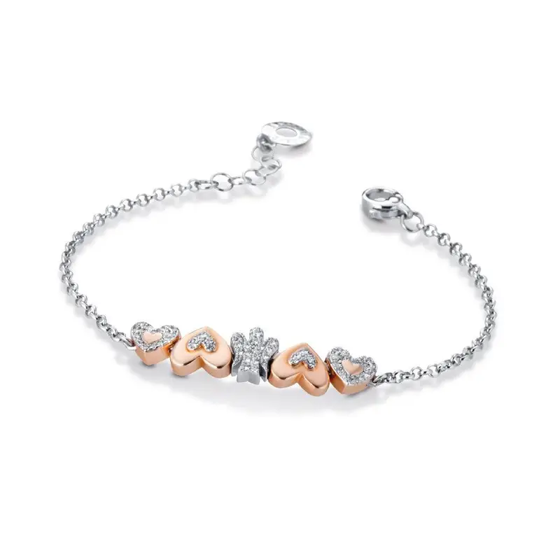 ROBERTO GIANNOTTI Bracciale Con Angelo E Cuori In Argento