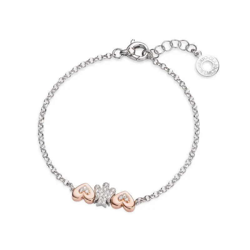 ROBERTO GIANNOTTI Bracciale Con Angelo E Cuori In Argento