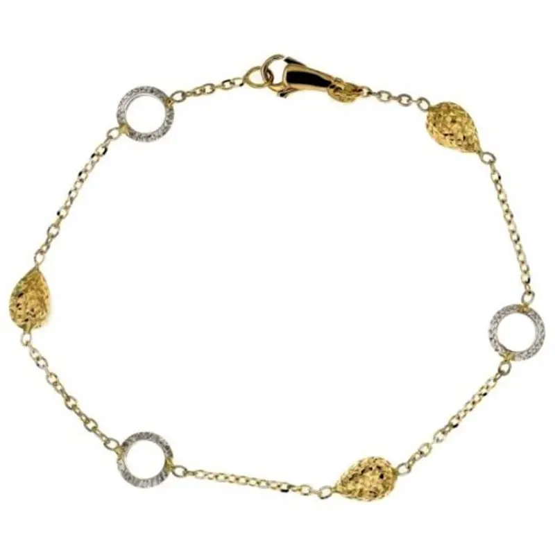 Gioielleria Lucchese Oro Bracciale donna in oro giallo e bianco 803321724451