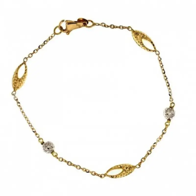 Gioielleria Lucchese Oro Bracciale donna in oro giallo e bianco 803321724455