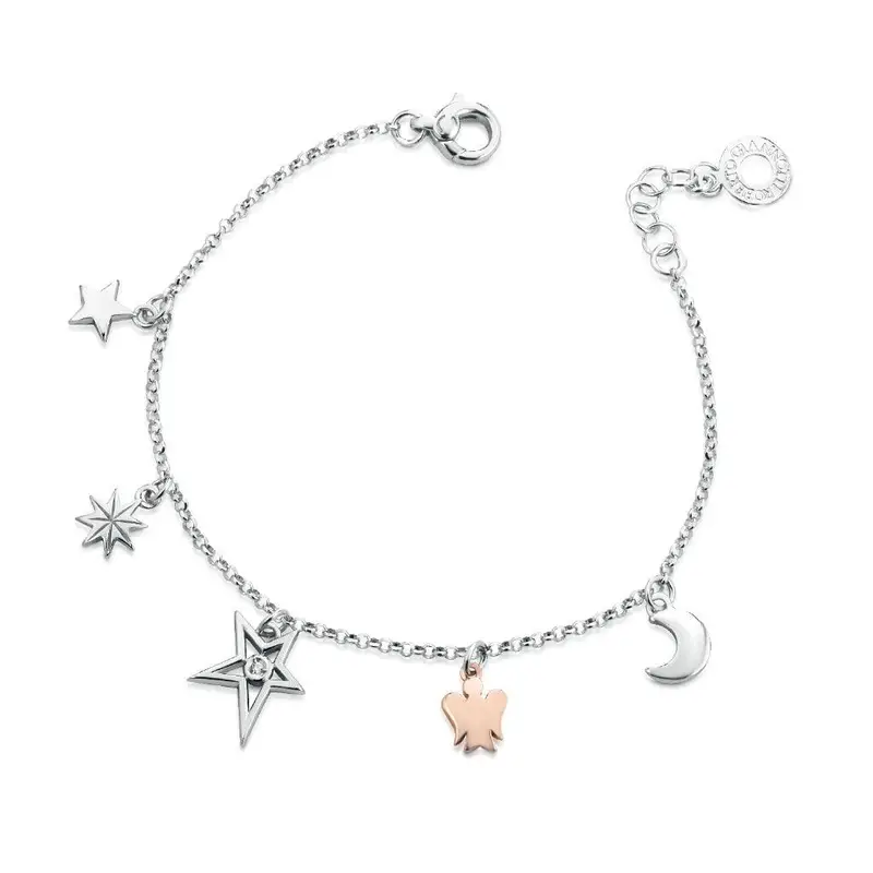 ROBERTO GIANNOTTI Bracciale in Argento conAngelo Luna e Stelle