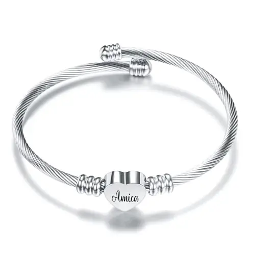 Aosyoisk Bracciale in Argento da Donna, Gioielli Regalo per Madre, Figlia, Zia, Nonna, Sorella, Amica