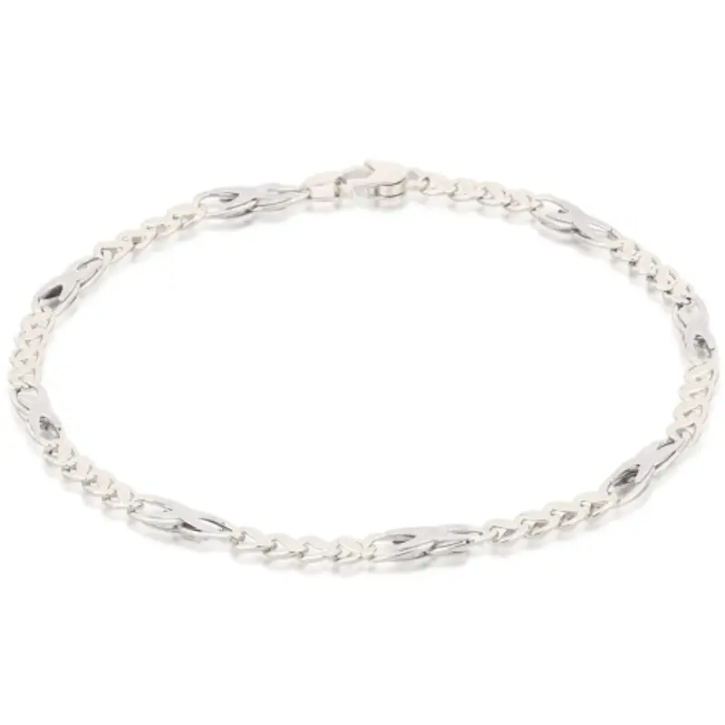 Gioielleria Lucchese Oro Bracciale Uomo in Oro Bianco 803321718195