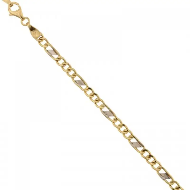 Gioielleria Lucchese Oro Bracciale Uomo in Oro Giallo e Bianco 803321700317