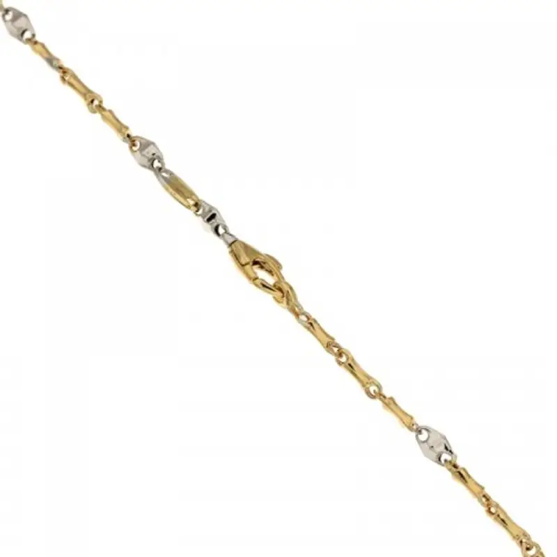 Gioielleria Lucchese Oro Bracciale Uomo in Oro Giallo e Bianco 803321710598