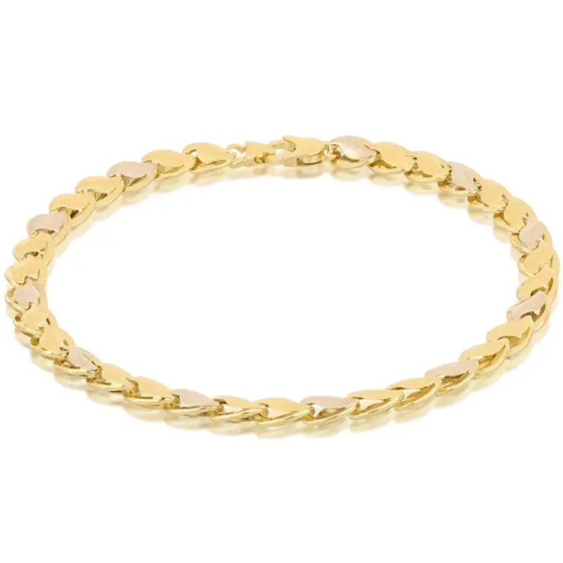 Gioielleria Lucchese Oro Bracciale Uomo in Oro Giallo e Bianco 803321712123