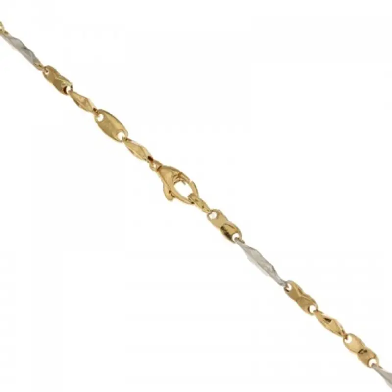 Gioielleria Lucchese Oro Bracciale Uomo in Oro Giallo e Bianco 803321713179