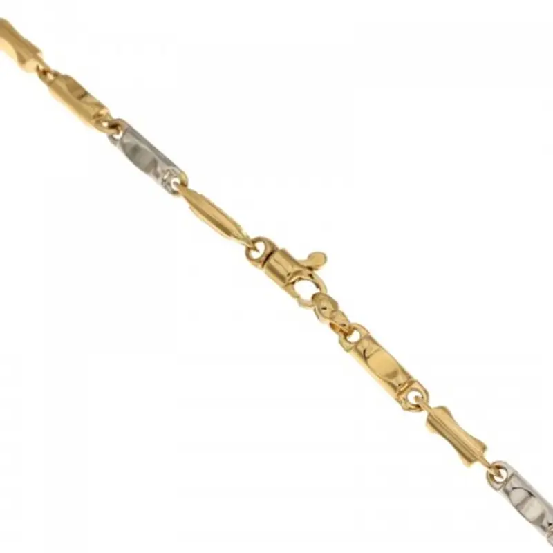 Gioielleria Lucchese Oro Bracciale Uomo in Oro Giallo e Bianco 803321717276