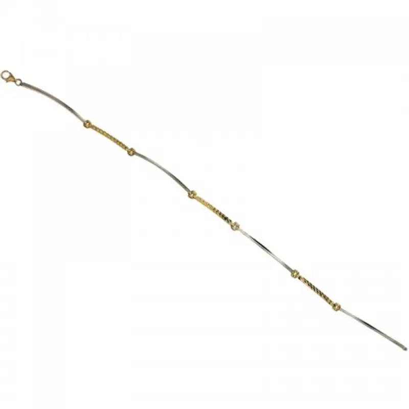 Gioielleria Lucchese Oro Bracciale Uomo in Oro Giallo e Bianco 803321721845