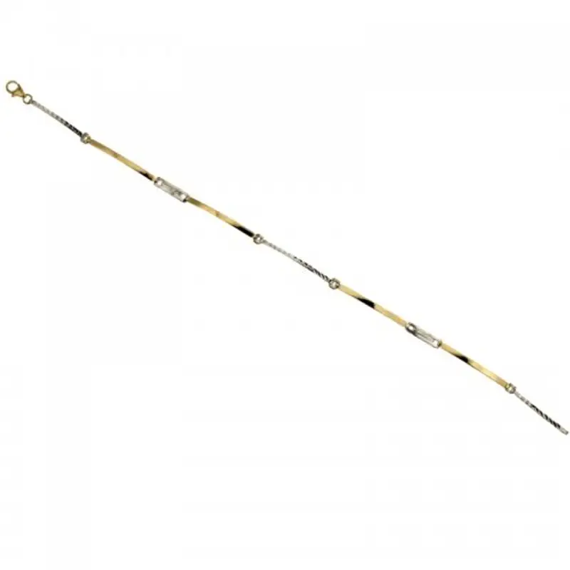 Gioielleria Lucchese Oro Bracciale Uomo in Oro Giallo e Bianco 803321721849