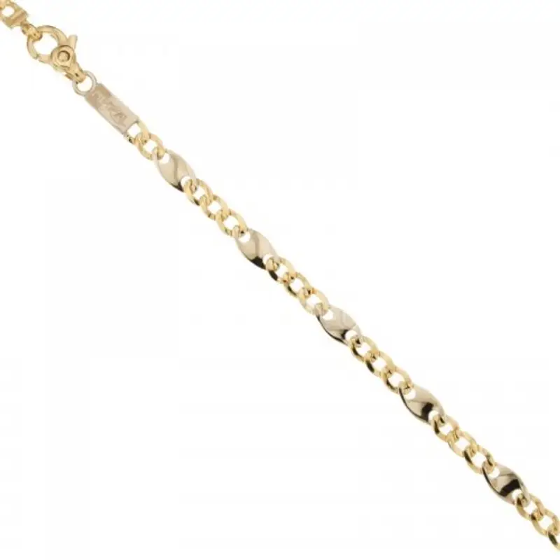 Gioielleria Lucchese Oro Bracciale Uomo in Oro Giallo e Bianco 803321735583