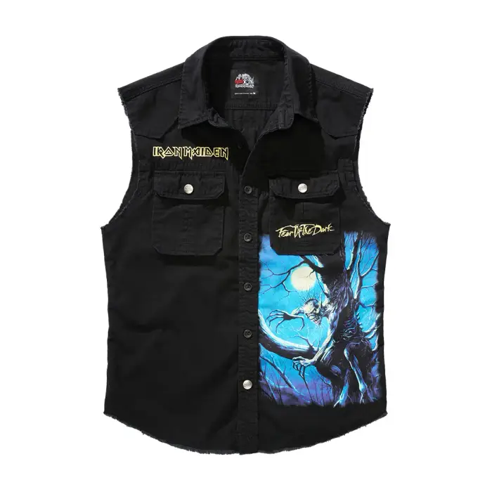 Camicia a maniche corte Brandit Iron Maiden Vintage FOTD Noir