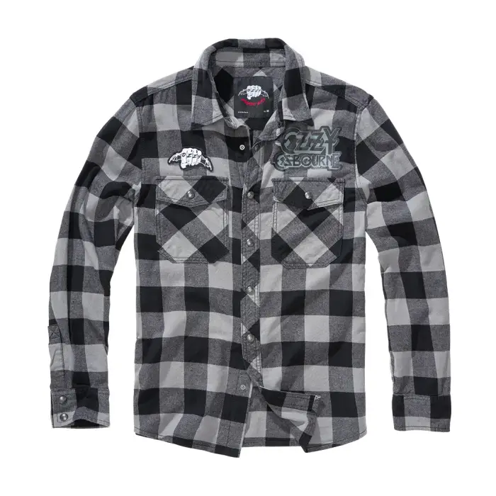 Brandit Camicia a quadri a maniche lunghe Ozzy Noir