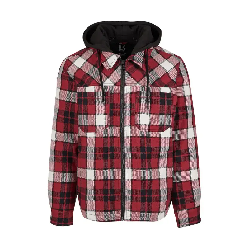 Brandit Felpa con zip e cappuccio Rouge