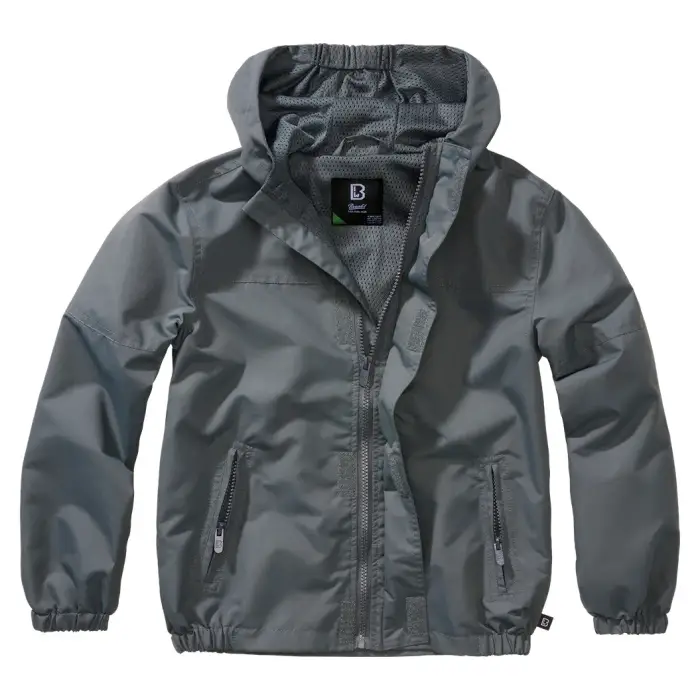 Brandit Giacca impermeabile estiva per bambini Gris