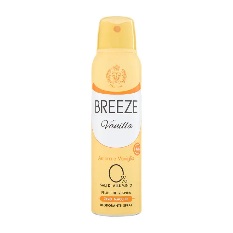 Breeze Deodorante Spray Vanilla Ambra E Vaniglia 150 ml
