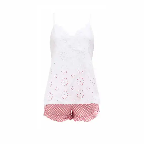 Brigitte Bardot Completo top e pantaloni corto donna Jolie BB Blanc