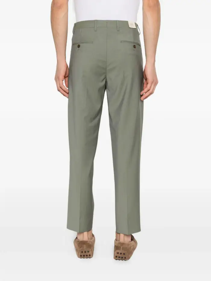 Pantaloni in lana vergine con pieghe frontali miniatura 4