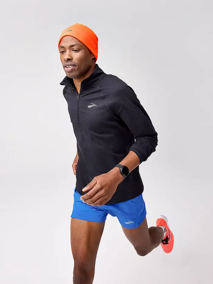 Brooks Zipshirt da running da uomo Dash 3 0 nero