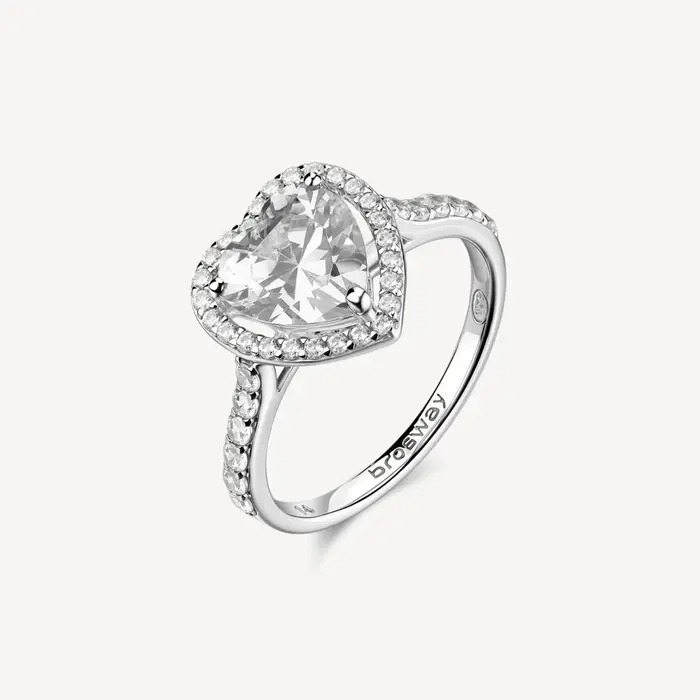 BROSWAY Anello Fancy - Anello In Argento Con Cuore