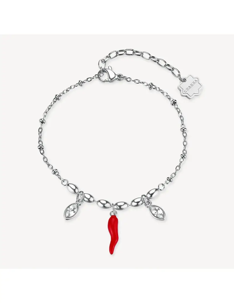 Brosway Bracciale Chakra Portafortuna in acciaio 316L e cornetto BHKB271