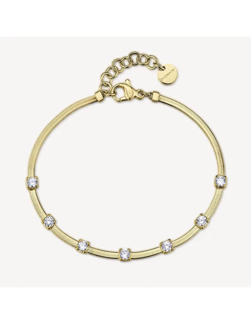 Brosway Bracciale Dreaming in acciaio 316L dorato e cristalli BIG15