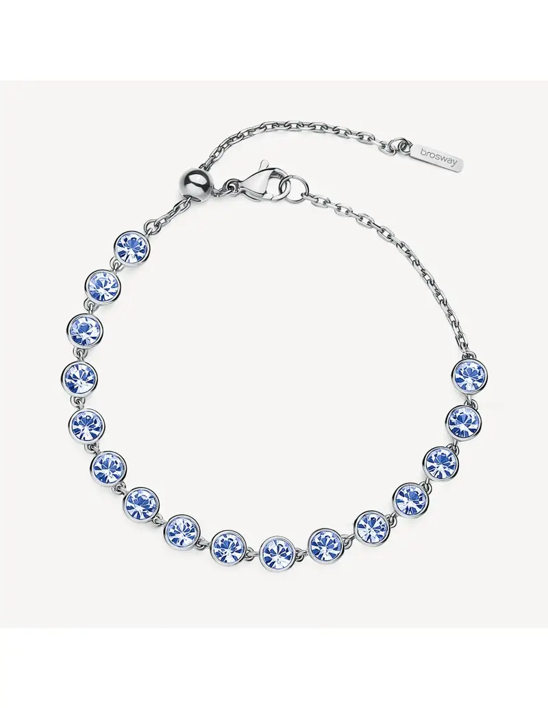 Brosway Bracciale Symphonia in acciaio 316L e cristalli light sapphire BYM152