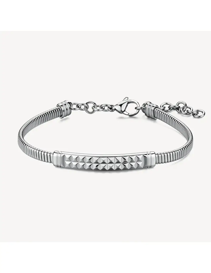 Brosway Bracciale Uomo Riptide in acciaio 316L con piastra centrale BTD056