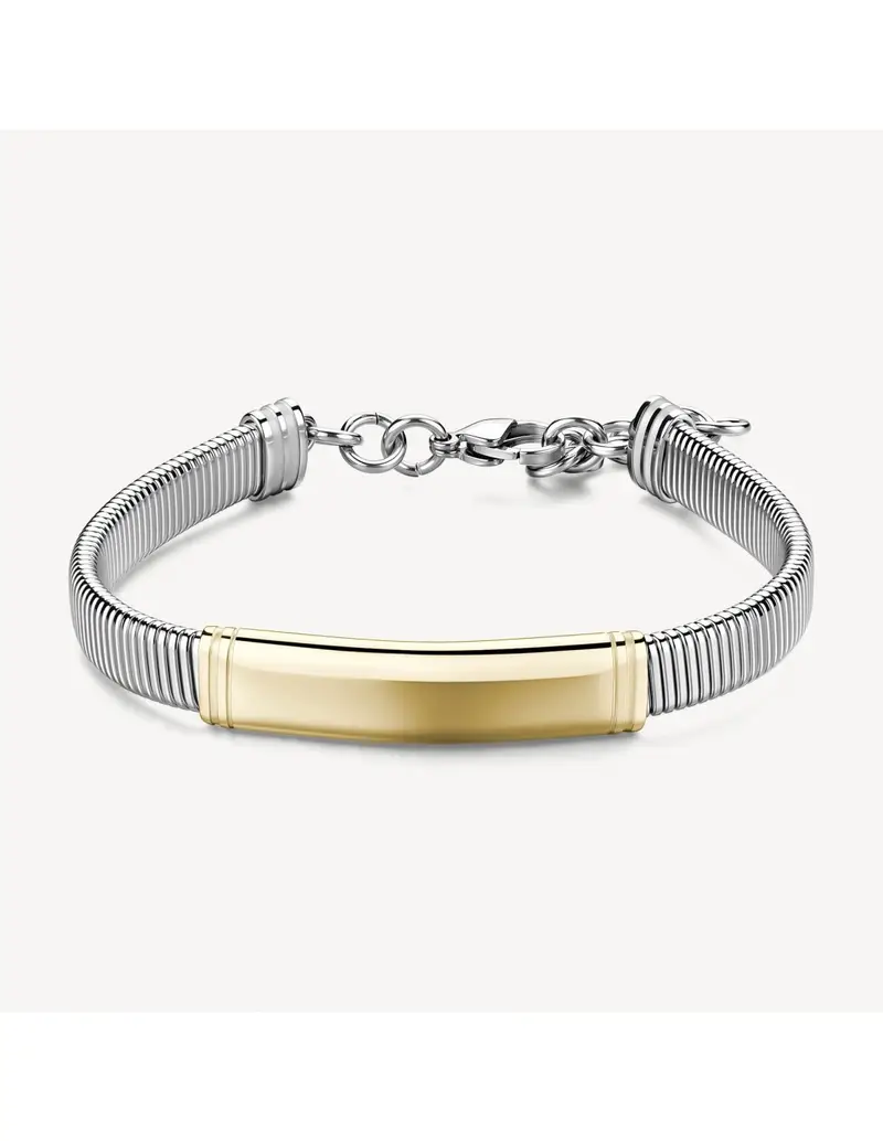 Brosway Bracciale Uomo Riptide in acciaio 316L pvd oro con piastra centrale BTD058