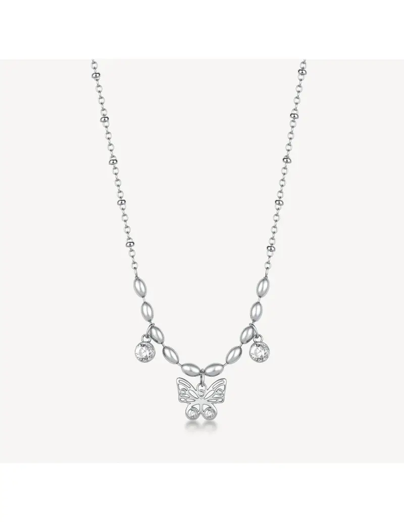 Brosway Collana Chakra Mistici in acciaio 316L e Farfalla BHKN165