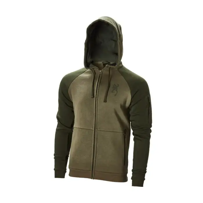 Felpa con cerniera a cappuccio Browning Snapshot Two Tones Vert
